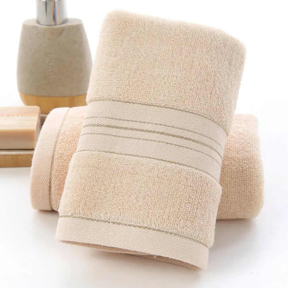 2PCS Thick Cotton Face Towel – 75x35cm Soft Bathroom Towel