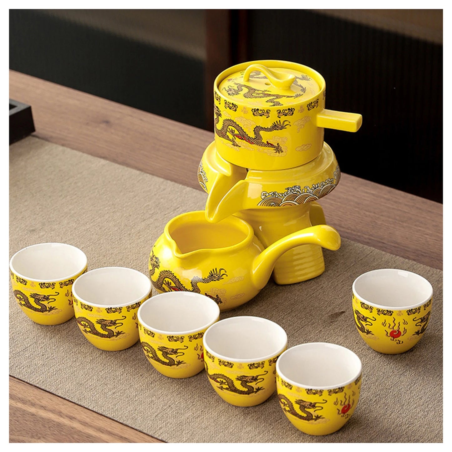 Ceramic Kung Fu Tea Set – Teapot & Cups Gift Kit for Home & Travel