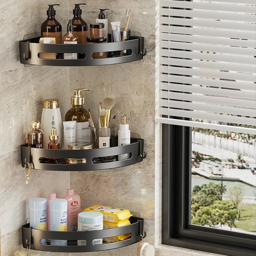 Bathroom Shower Caddy – No-Drill Shampoo & Towel Holder