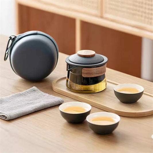 Zen Tea Set – 1 Bowl 3 Cup Travel & Household Tea Making Kit