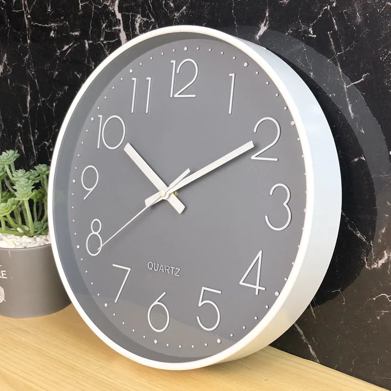 12-Inch Silent Wall Clock – 3D Digital Scale Design