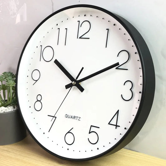 12-Inch Silent Wall Clock – 3D Digital Scale Design