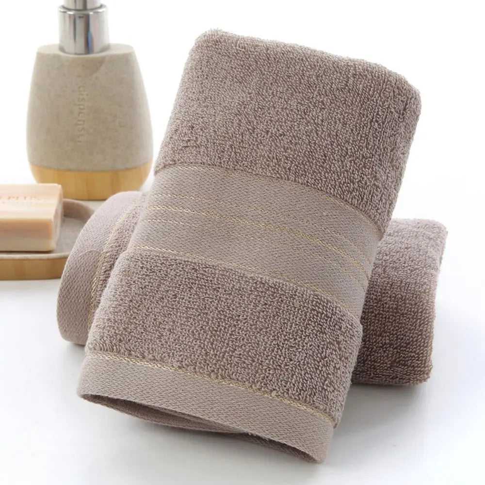 2PCS Thick Cotton Face Towel – 75x35cm Soft Bathroom Towel