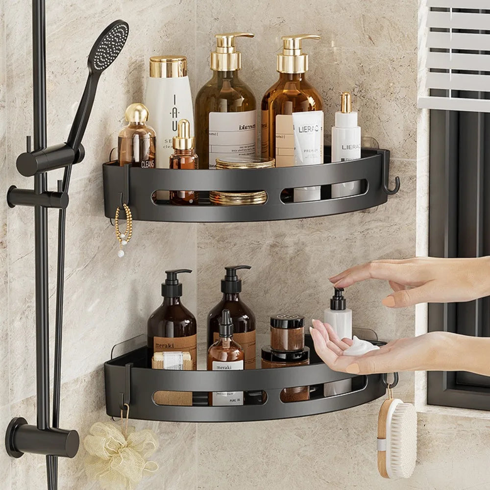 Bathroom Shower Caddy – No-Drill Shampoo & Towel Holder